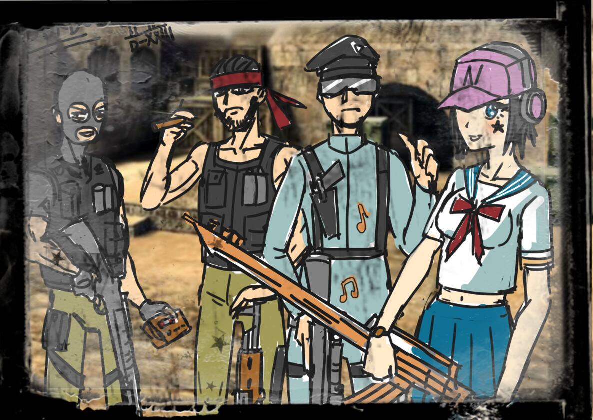 csol涂鸦画一些当时喜欢用的角色