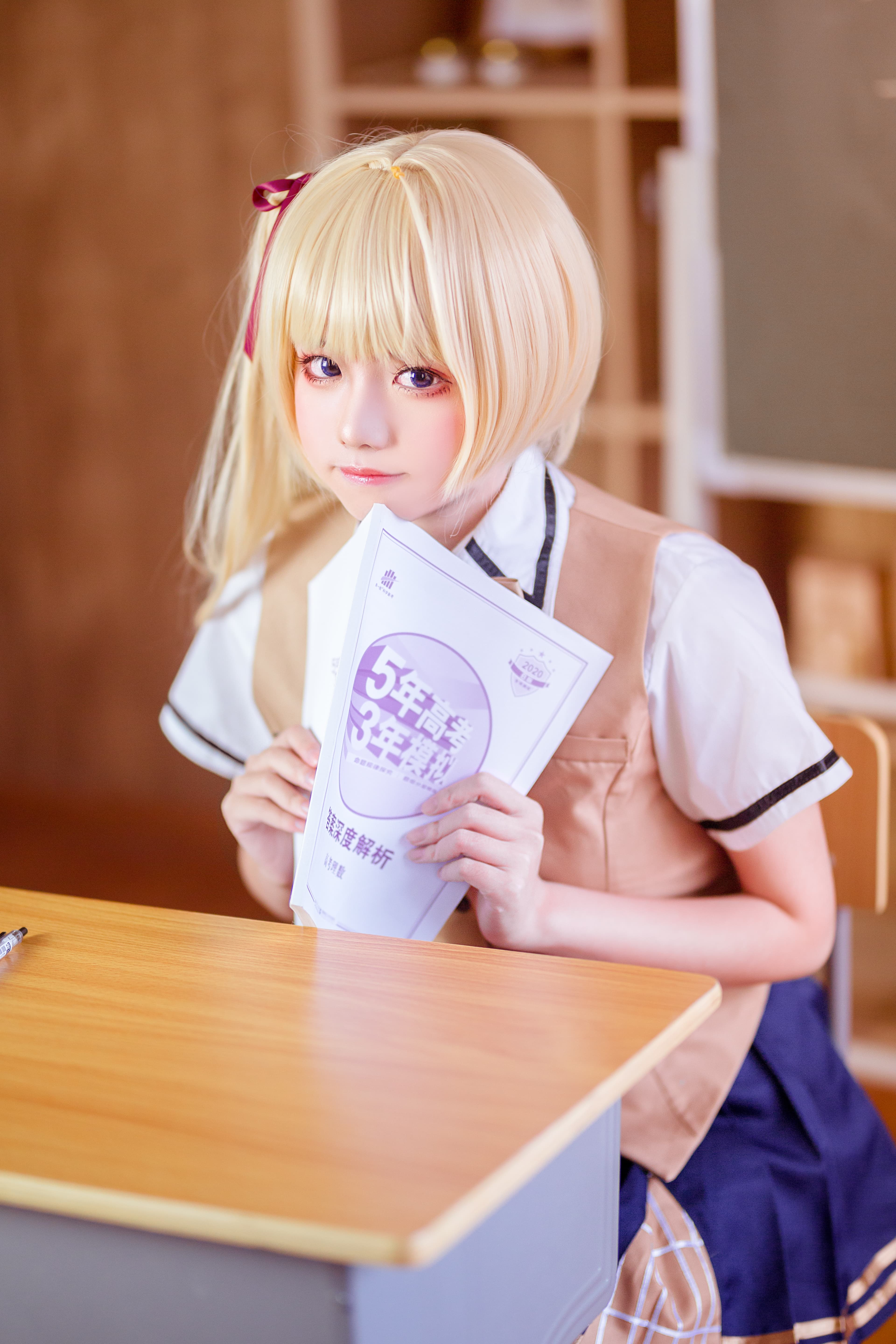 金发萌妹三色绘恋迟菓cos