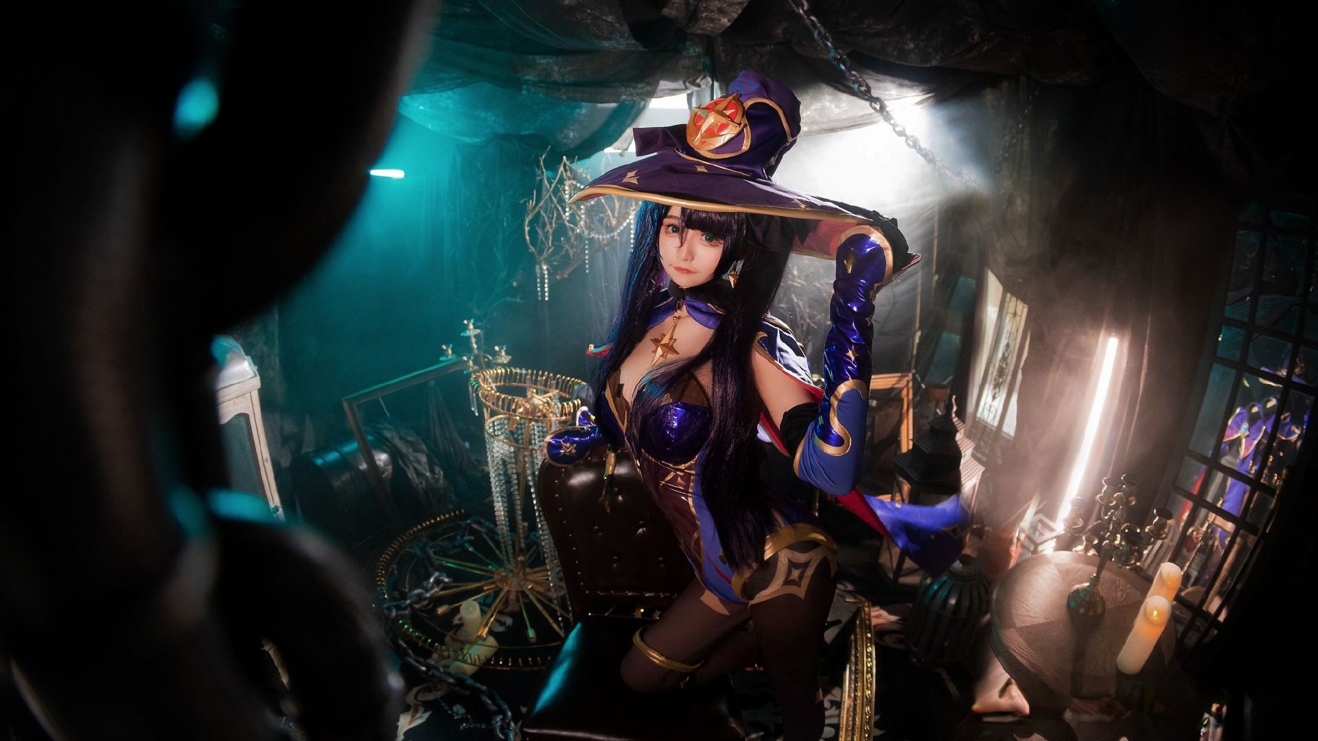 cosplay精选原神cos正片莫娜精致小巧的姑娘