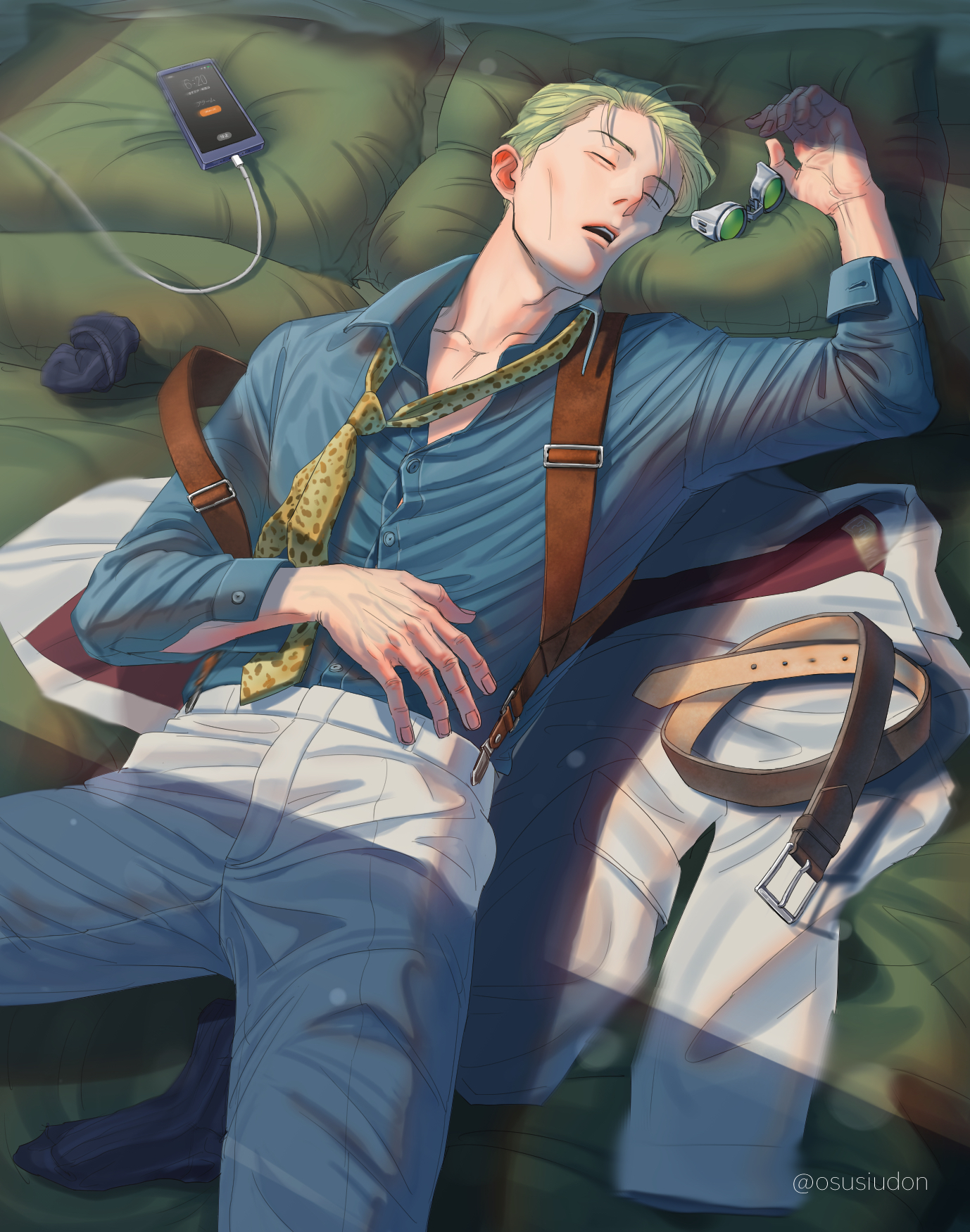 你在做怎样的梦呢? - 男孩睡相插画