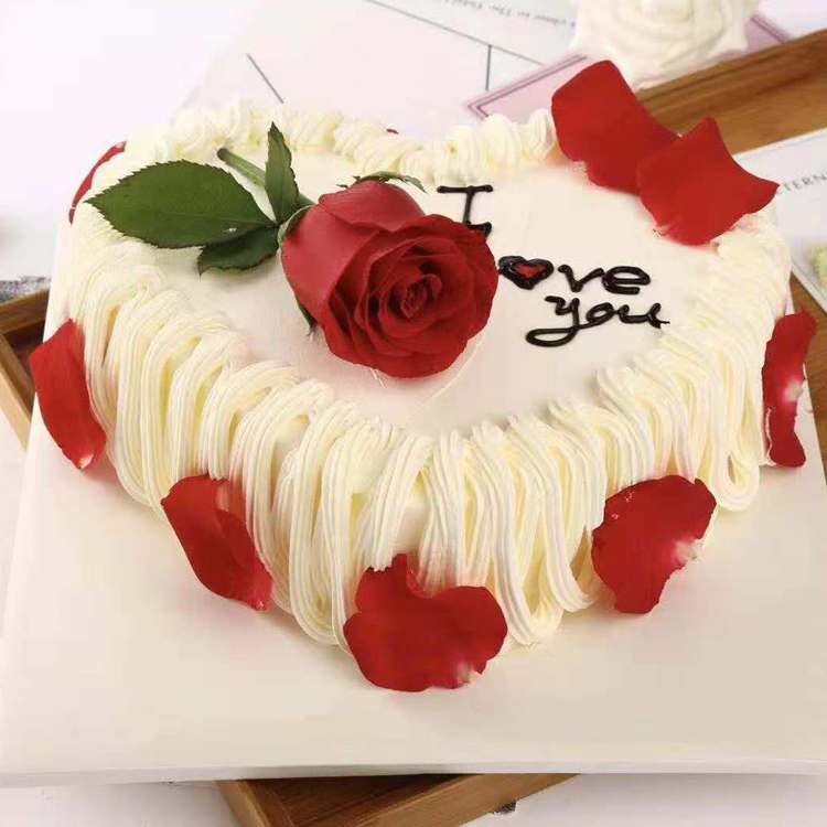 2020年最新款玫瑰花瓣蛋糕适合送情侣送爱人送女朋友老婆