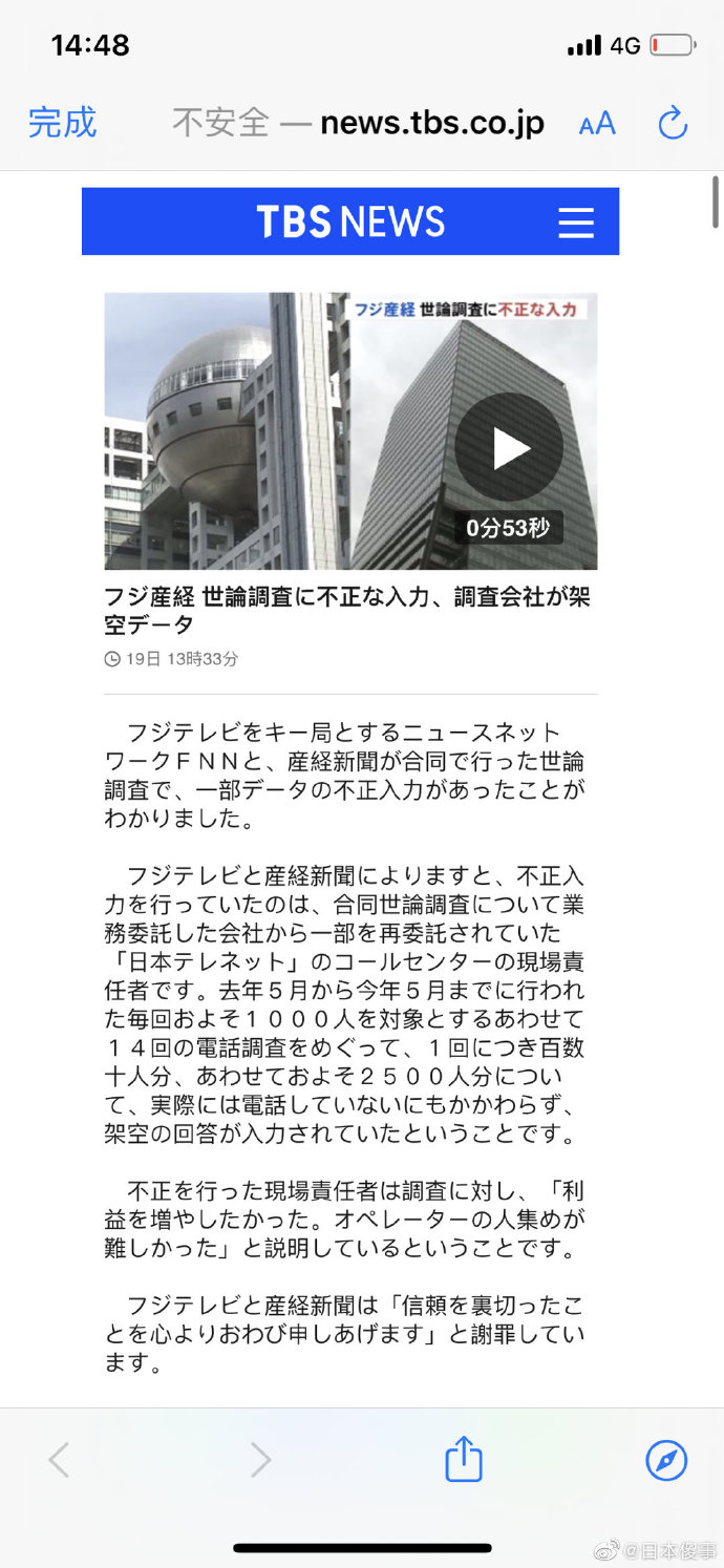 日本热搜日本富士fnn 产经舆论调查作假