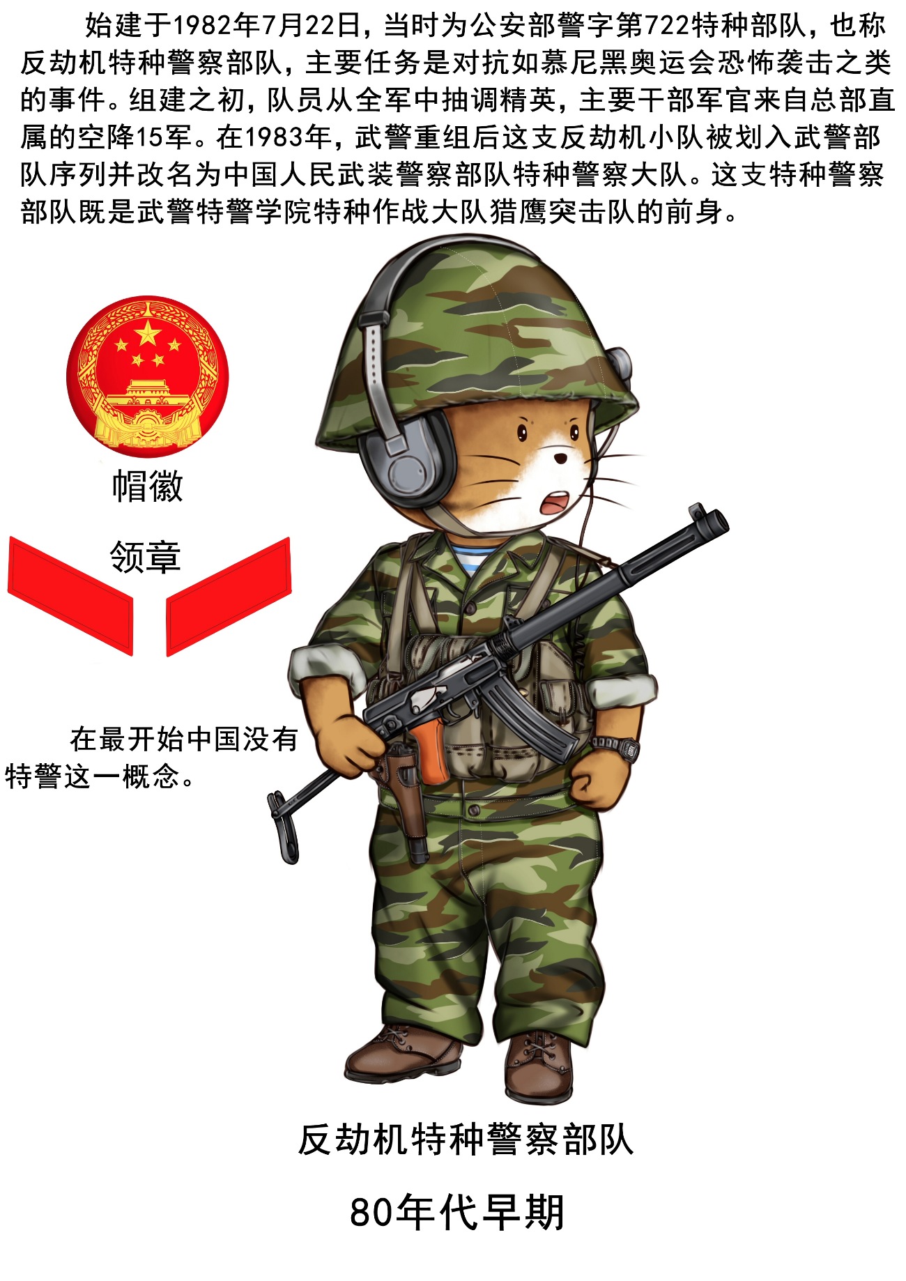 中国公安特警武警发展史漫画版转载