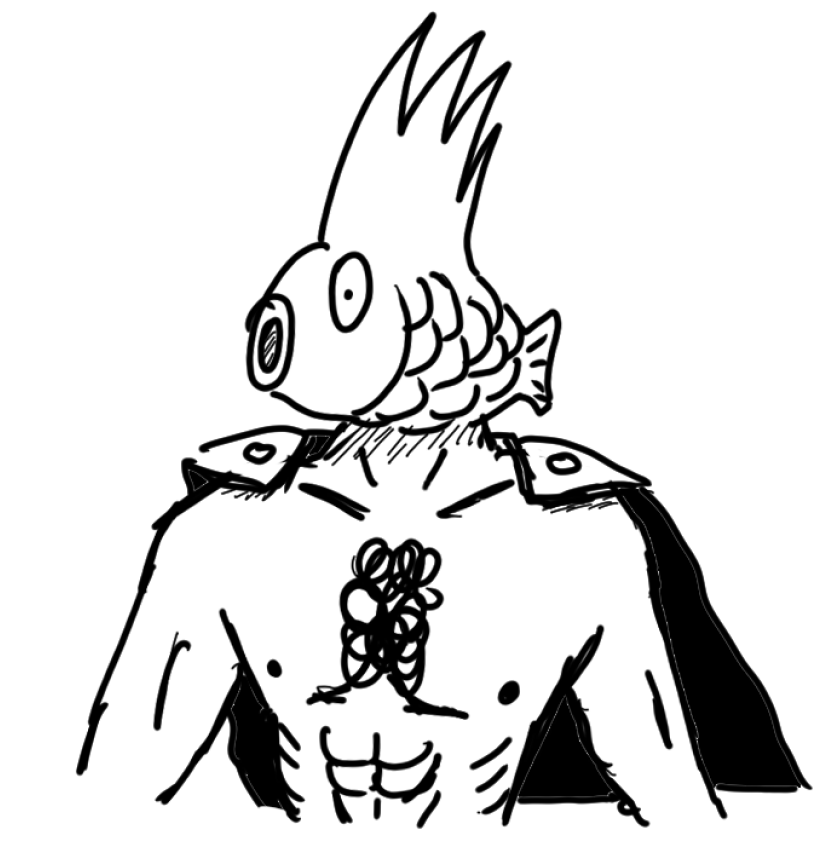 画师修炼莫西干胸毛鱼头人侠