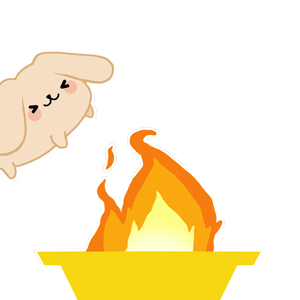 透明跨火盆表情包白底跨火盆表情包一共画了2个版本,白色背景和透明