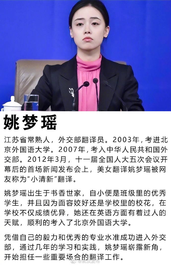 厉害了! 我国外交部的"四大美女"翻译官