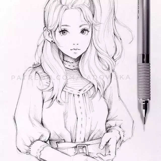 来自大神笔下的手绘练习具有美感的细腻作品