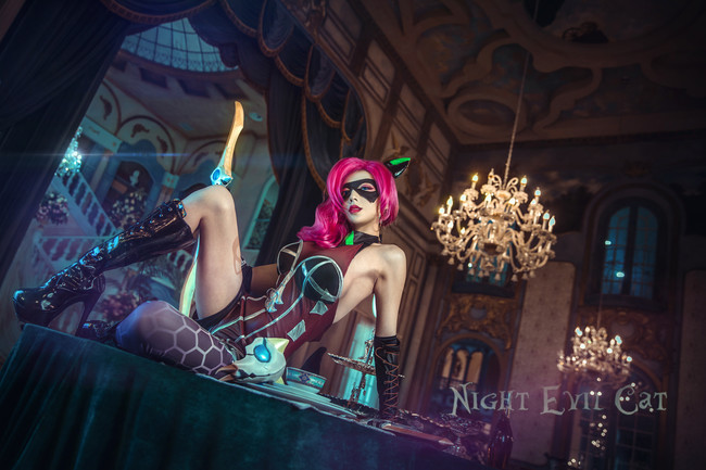 cos王者荣耀暗夜猫娘阿珂