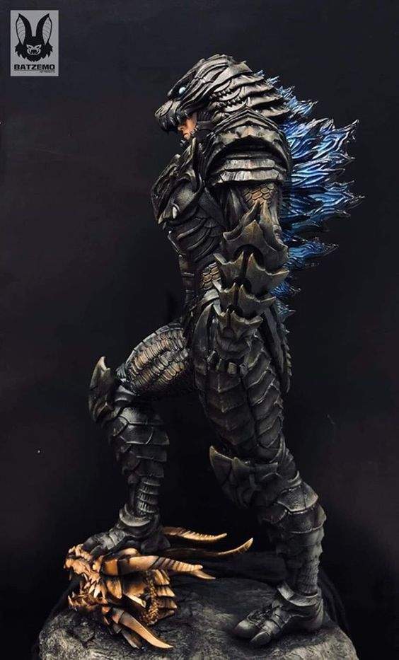 国外小哥cos哥斯拉铠甲模型