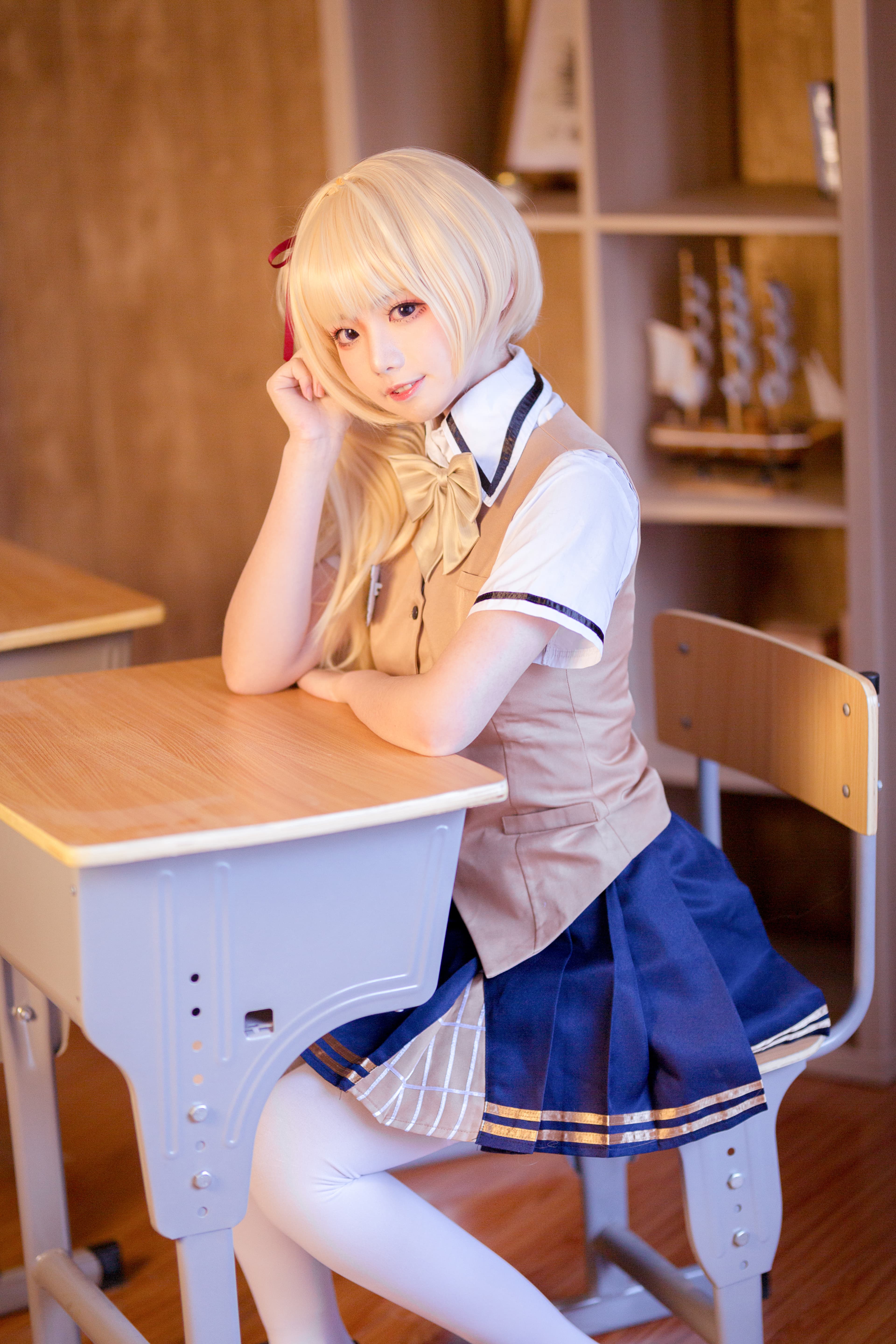 金发萌妹三色绘恋迟菓cos