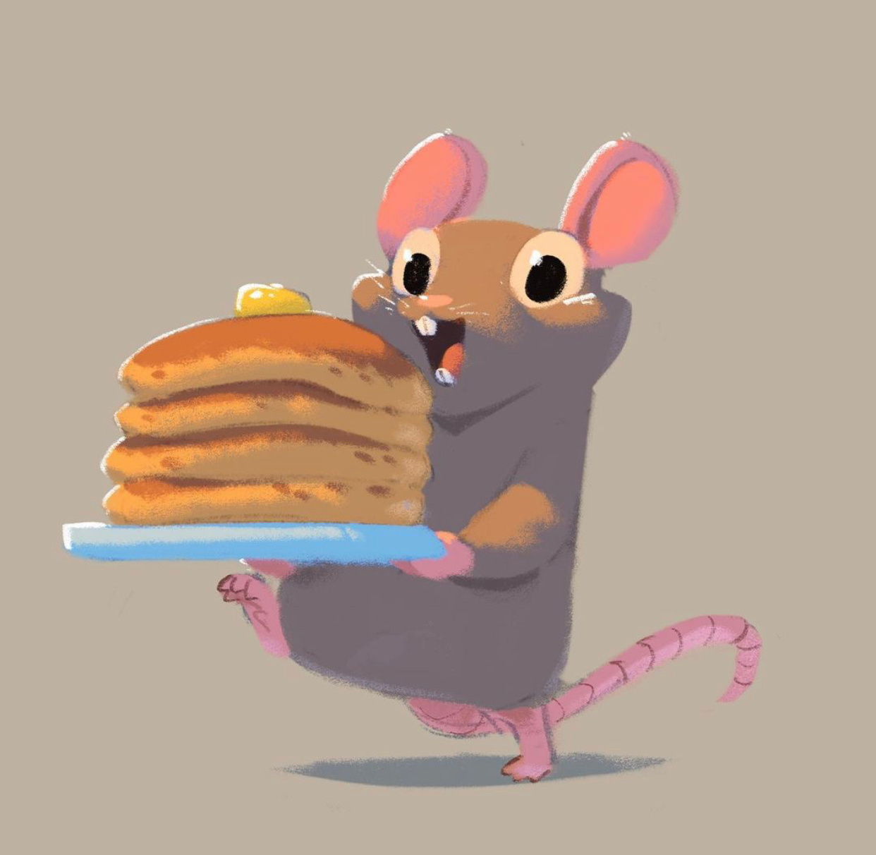 小动物与美食哇好香画师heewon