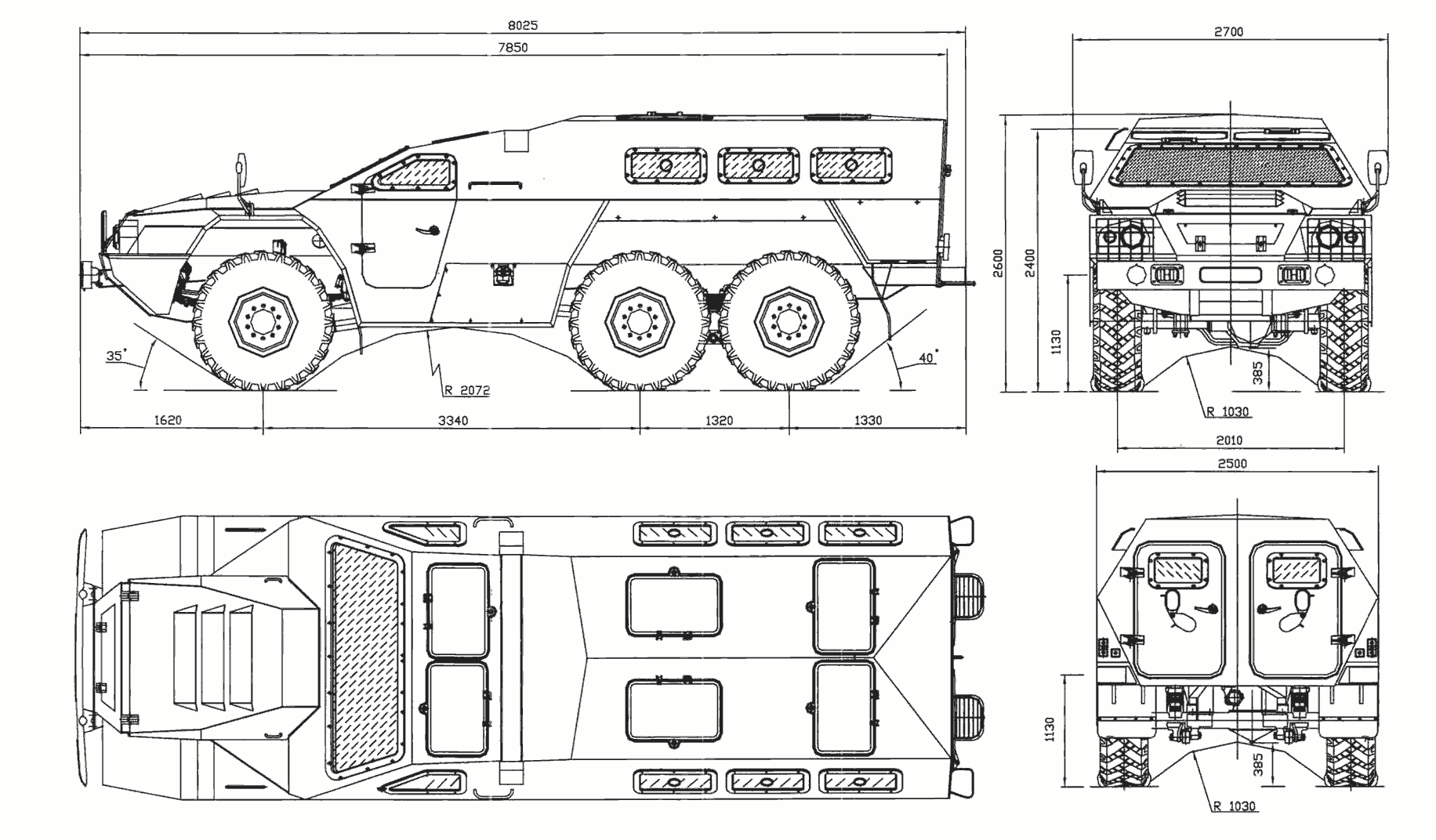 俄罗斯sba60k2布拉特6x6轮式装甲运兵车