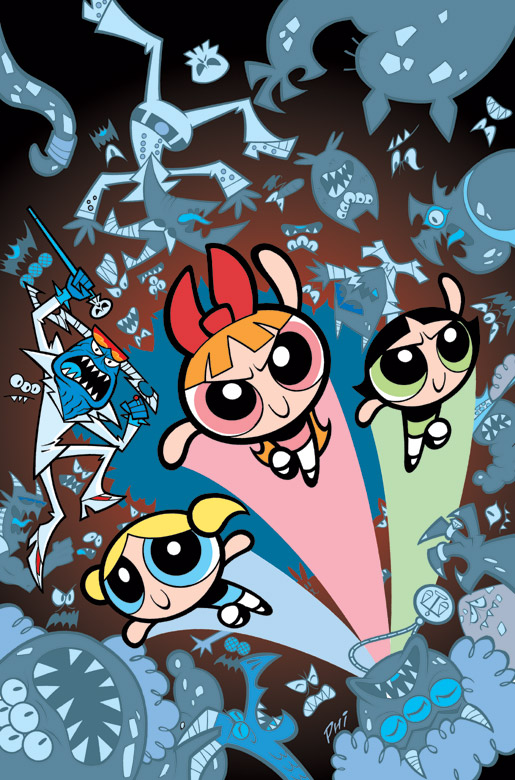 壁纸飞天小女警前54期漫画及电影版漫画封面无字版第一期壁纸专用