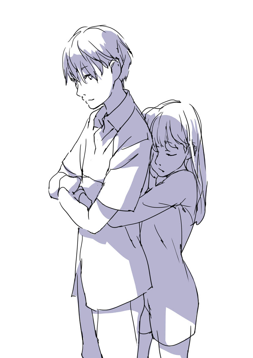 人体姿势绘画练习素材分享,情侣之间的一些"小动作",情侣之间的互动与