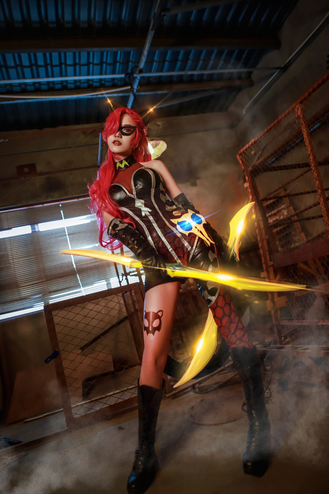 cos王者荣耀荆轲暗夜猫娘