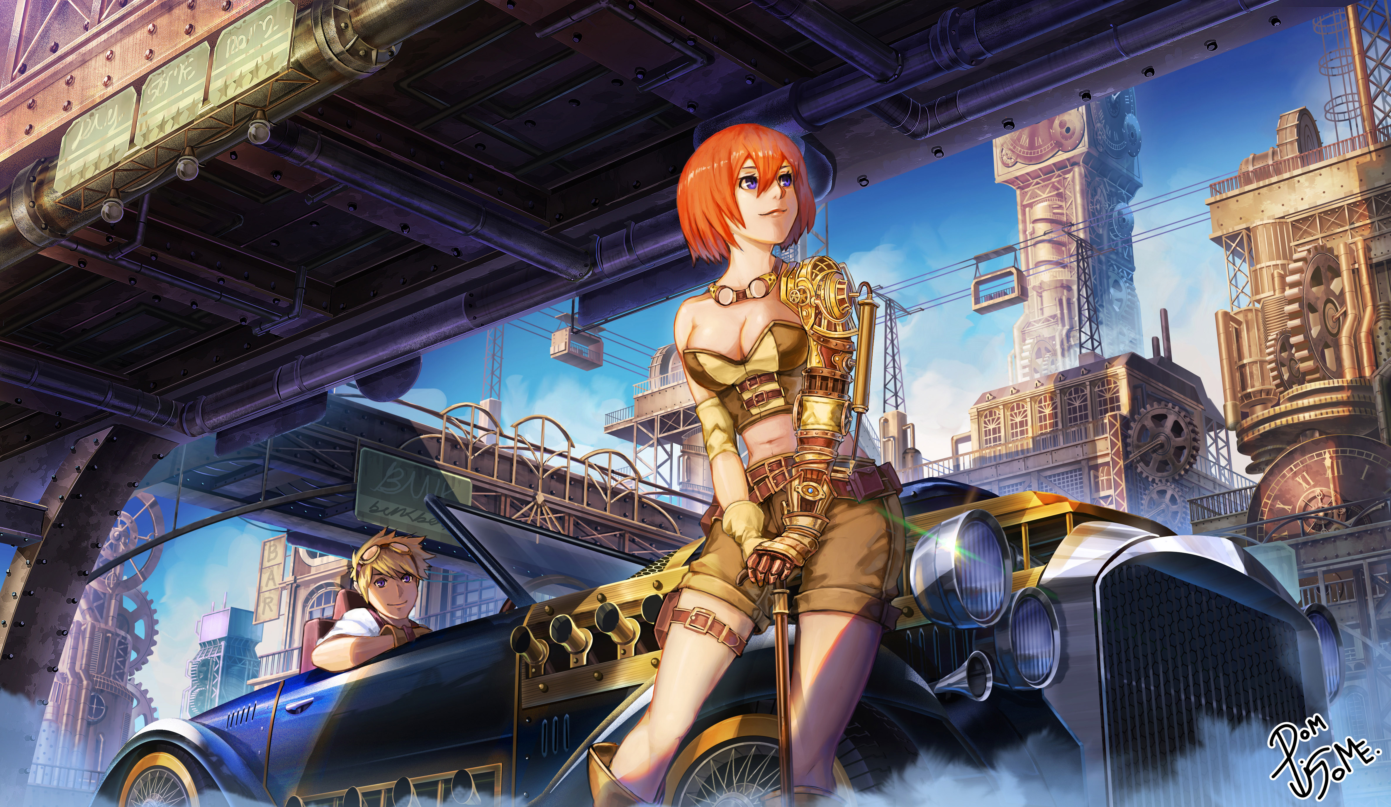 动漫壁纸朋克战车雪景狐狸娘2020年1月号