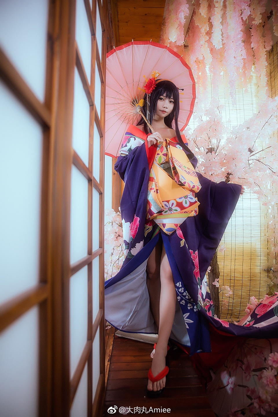 cos丨诗羽优雅和服大长腿学姐今天你真美