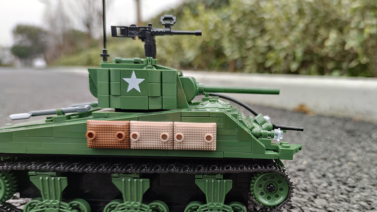 用积木搭建坦克中的明星全冠积木谢尔曼m1坦克评测