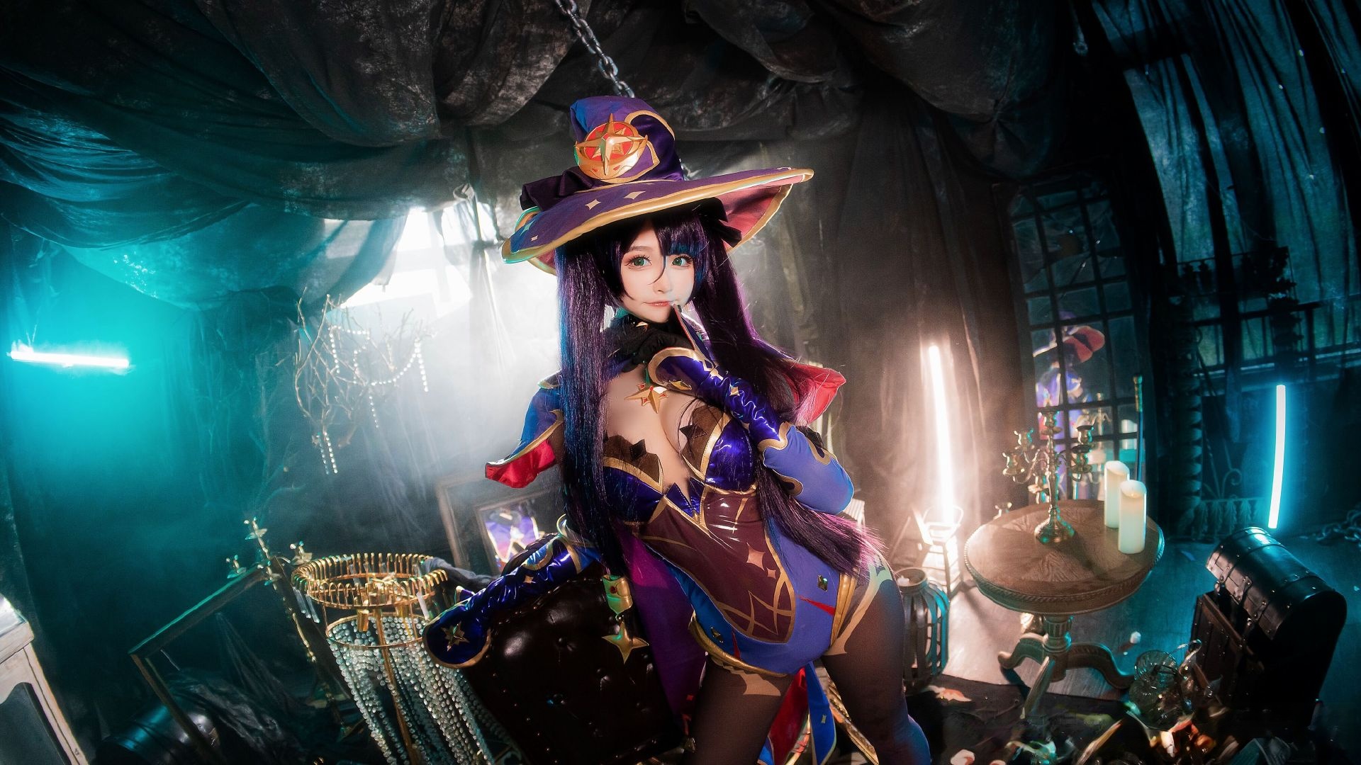 cosplay精选原神cos正片莫娜精致小巧的姑娘