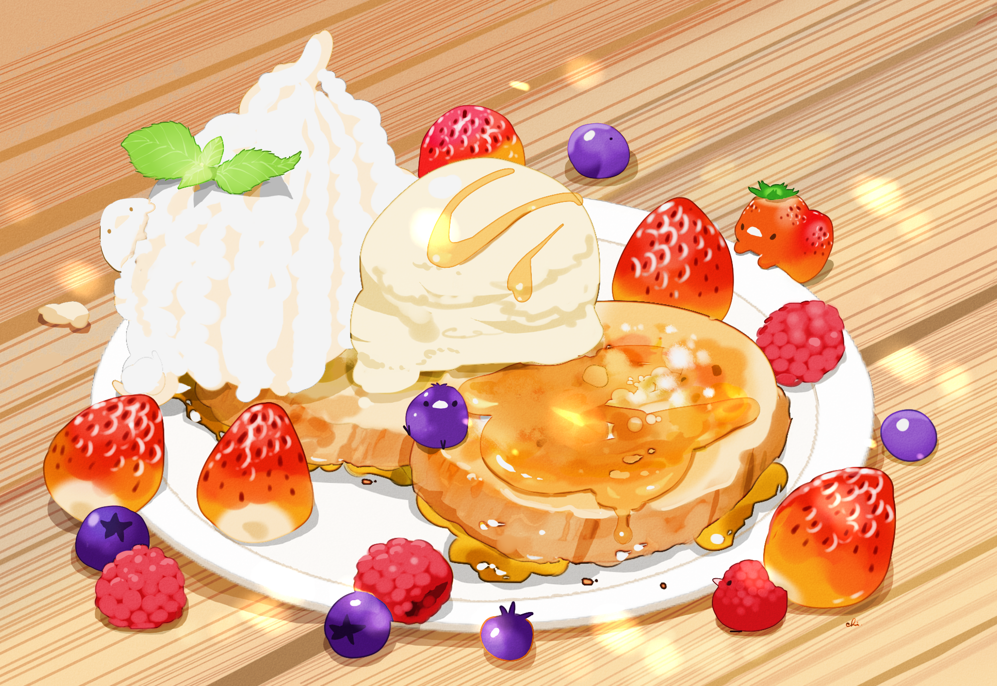 美图转载壁纸夏日蕉易战a队二次元画师