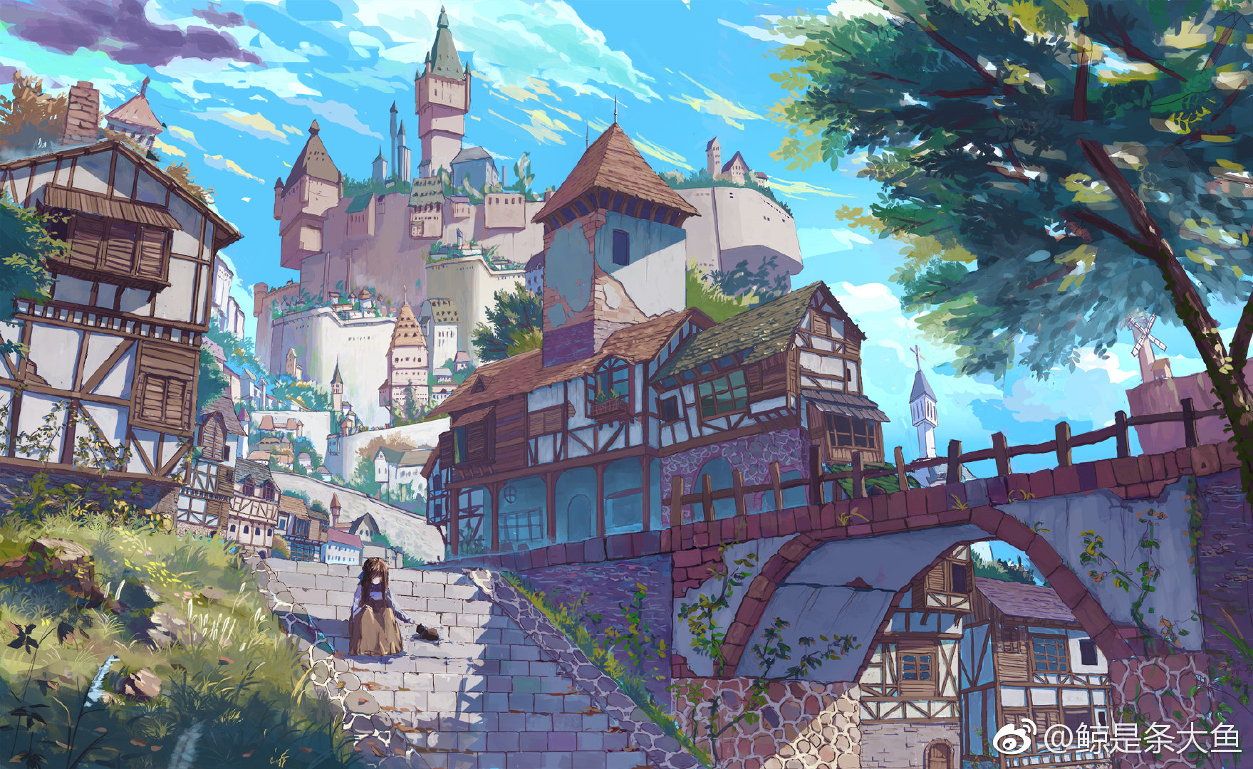 现在是一个家里蹲场景原画师,接接外包赚点小钱.