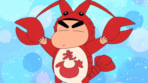 蜡笔小新吃完龙虾后,却变成了龙虾的样子,并且获得了一项超能力