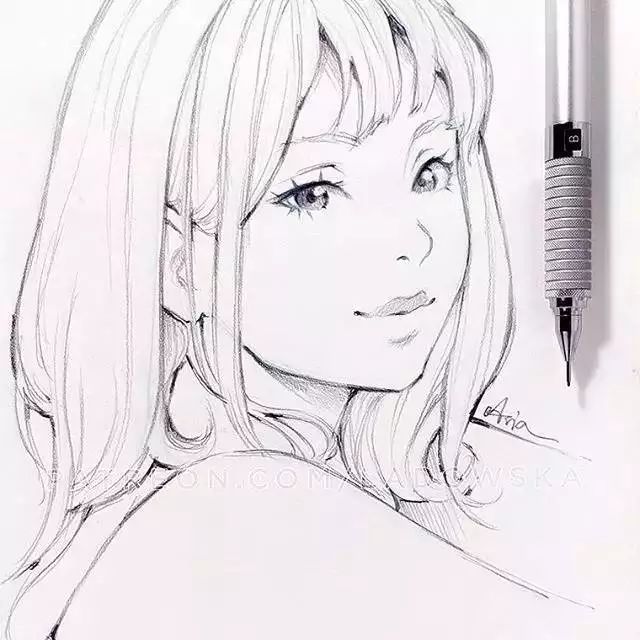 来自大神笔下的手绘练习具有美感的细腻作品