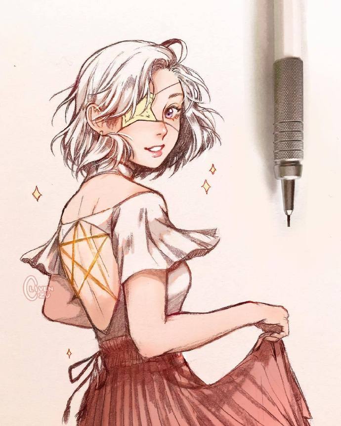 元气少女  插画师clivenzu 67676767