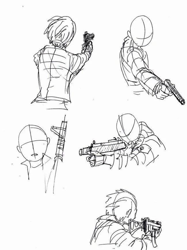 人物的打斗动作姿态绘画素材教你画出酷炫的格斗角色