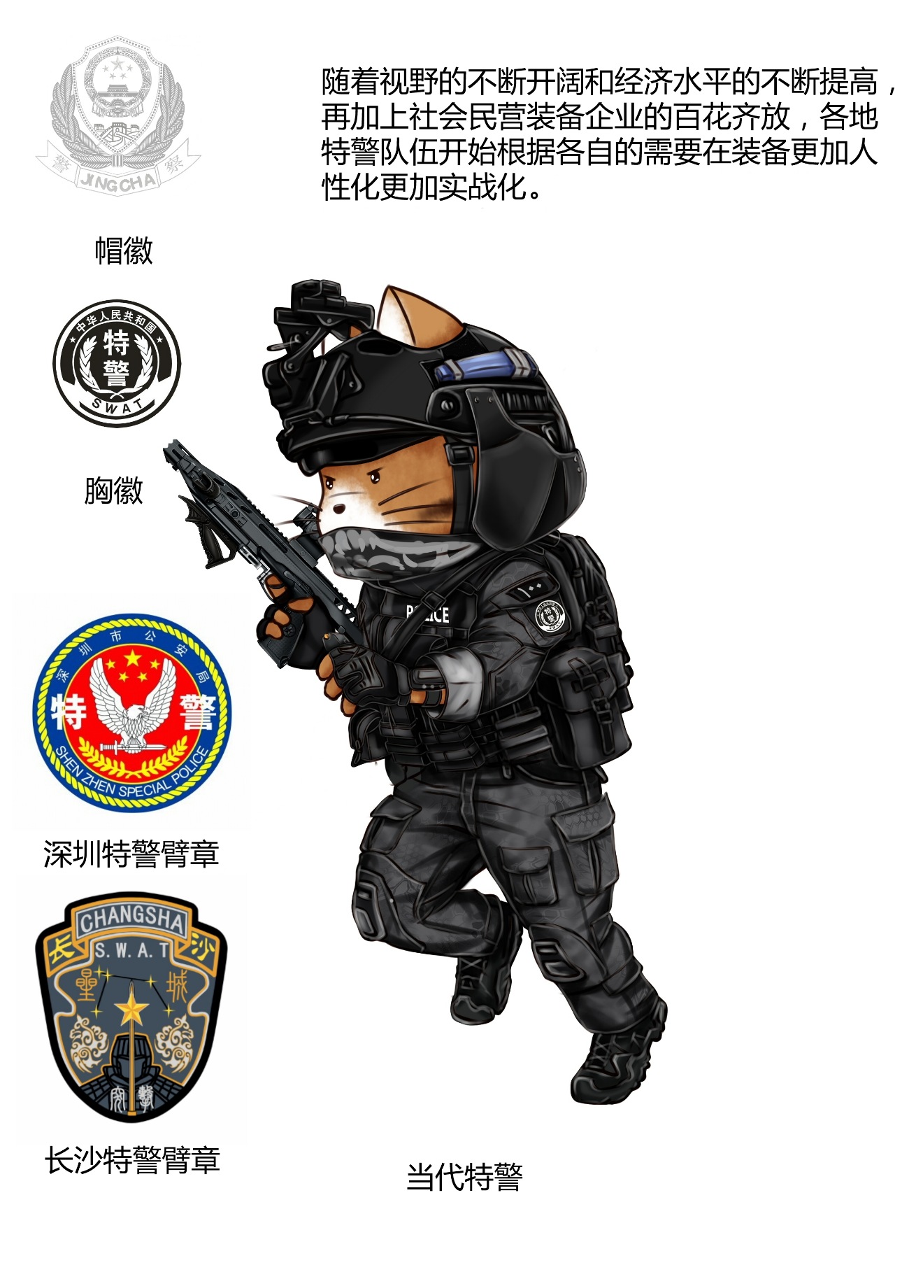 中国公安特警武警发展史漫画版转载