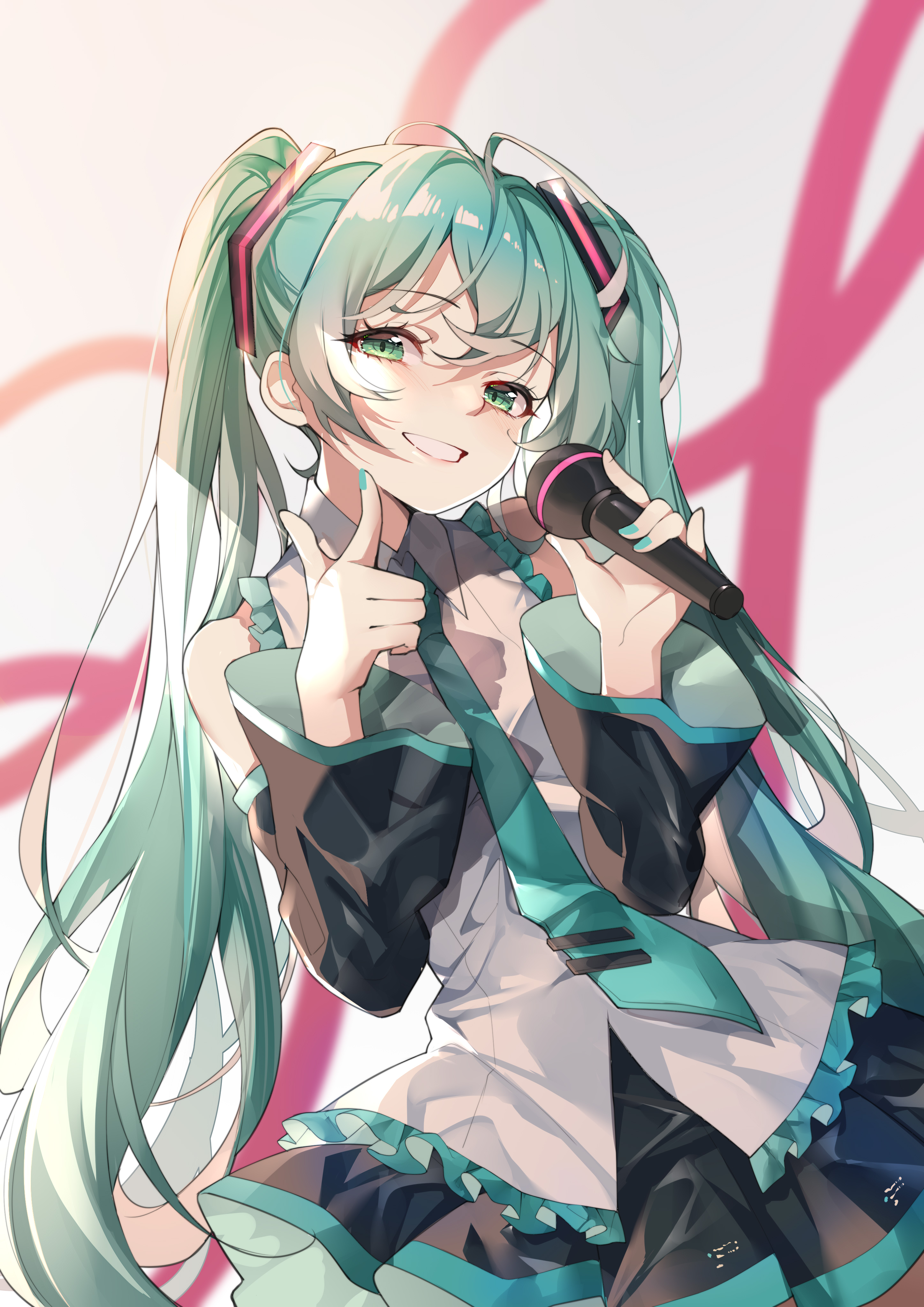 初音未来唱歌图片