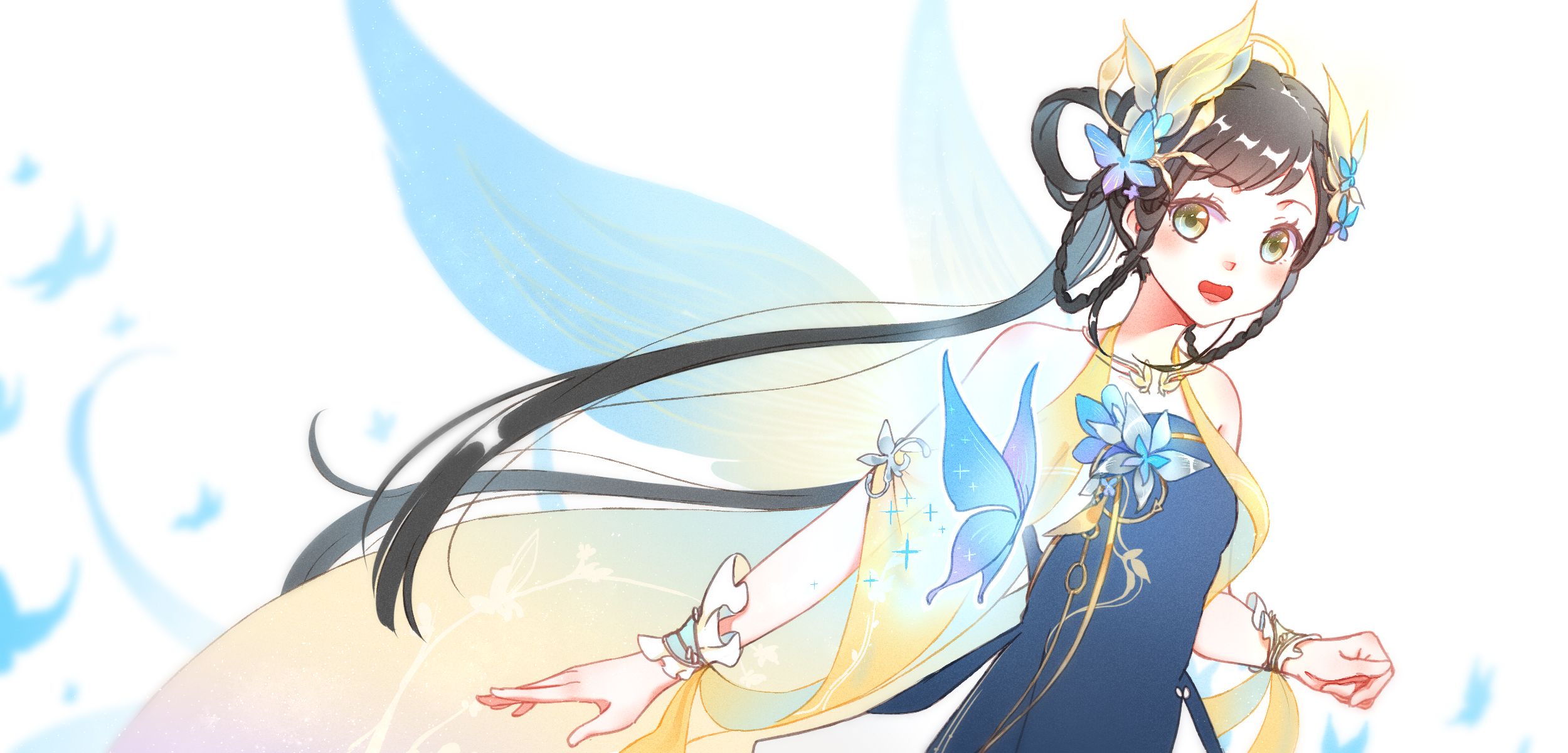 同游次世代画师倩女幽魂二创这么可爱的小蝴蝶你爱了嘛