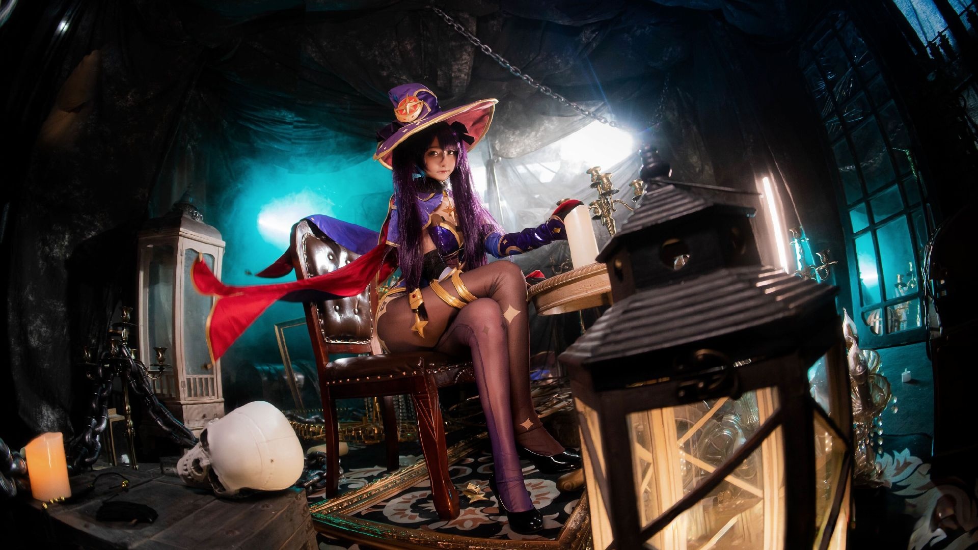 cosplay精选原神cos正片莫娜精致小巧的姑娘