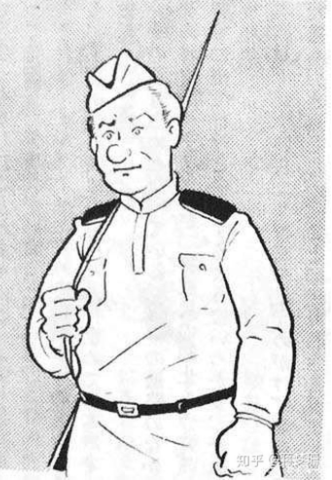 苏联军官简笔画图片