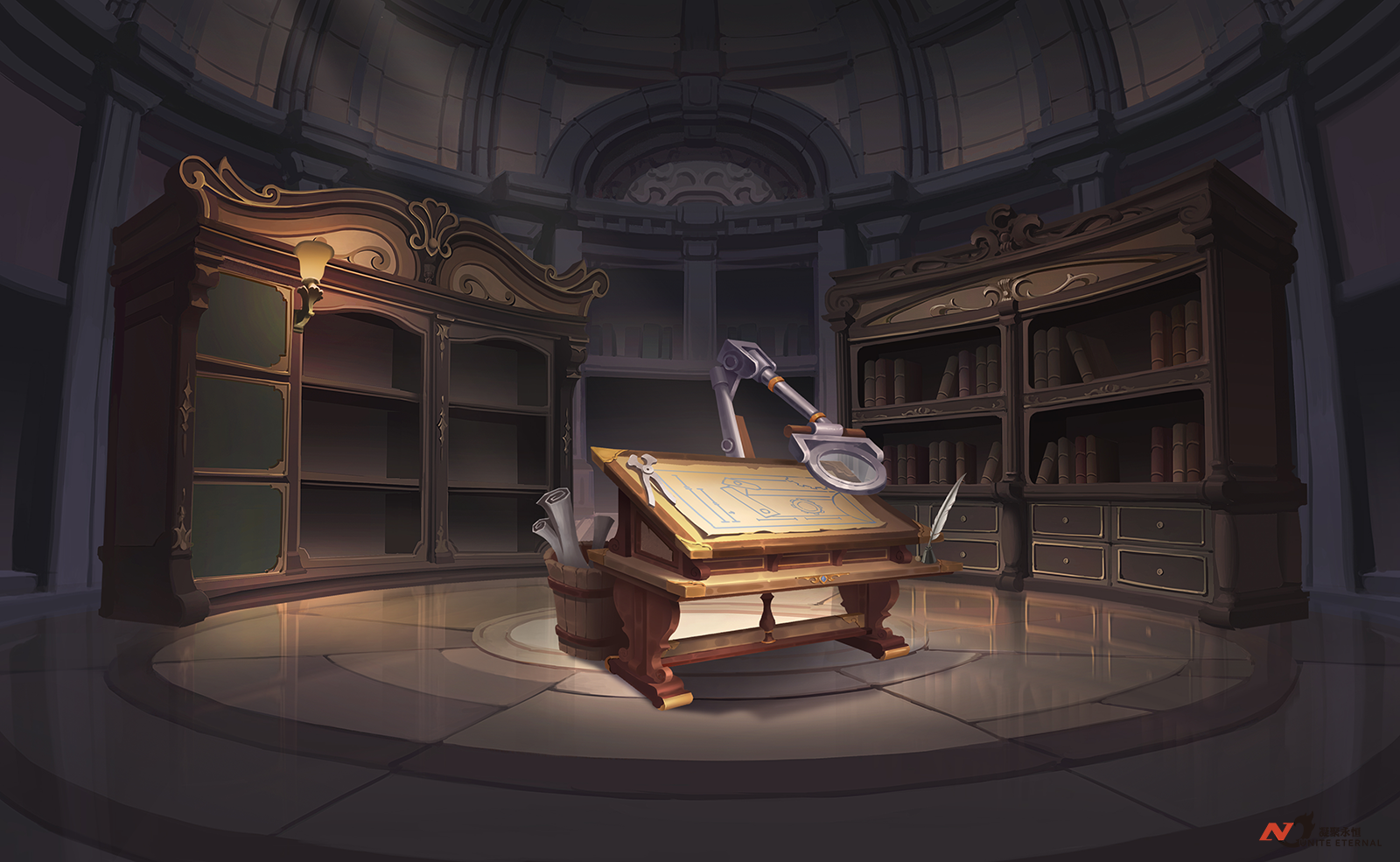 板绘厚涂场景原画作品分享