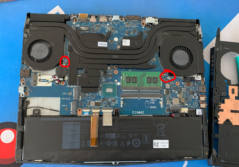 cpu暴降8度,外星人13r3笔记本拆机 九州风神ex750硅脂更换过程