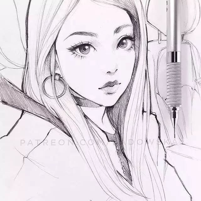 来自大神笔下的手绘练习具有美感的细腻作品