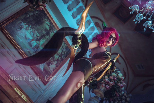 cos王者荣耀暗夜猫娘阿珂