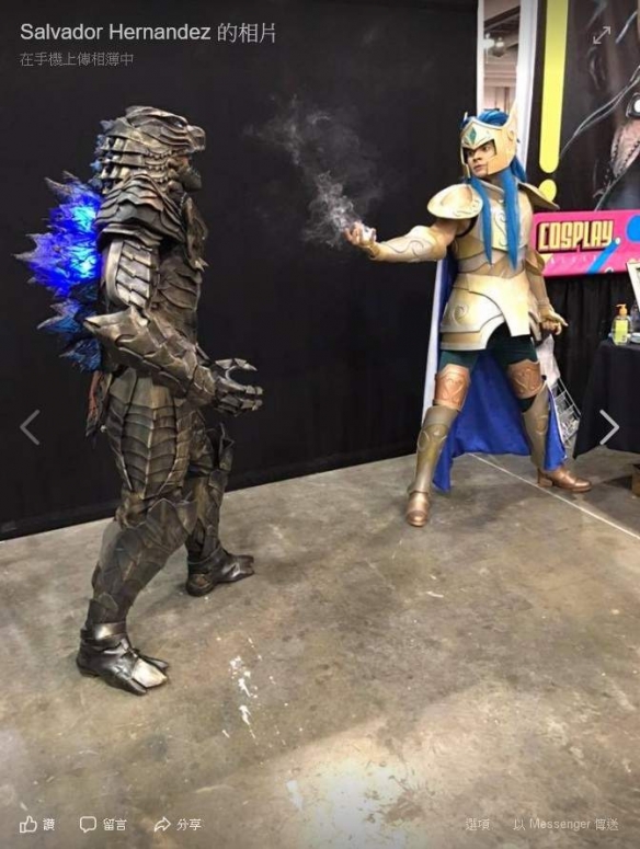 地表最强cosplay国外小哥cos哥斯拉铠甲模型