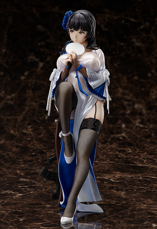 绣扇御姐 白袍黑袜-《少女前线》95式新春祭典旗袍装手办