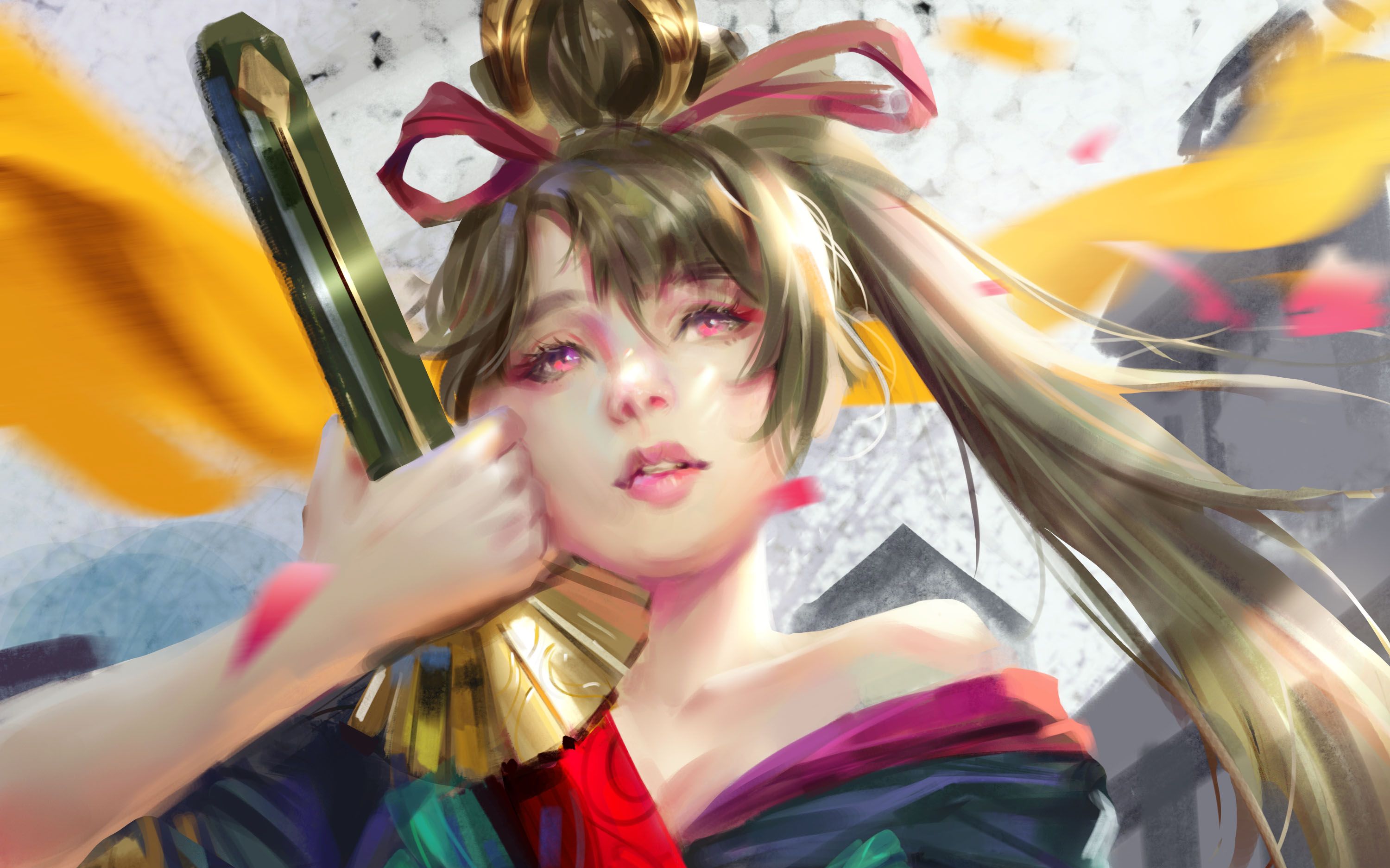 【板绘厚涂】樱雨刀舞