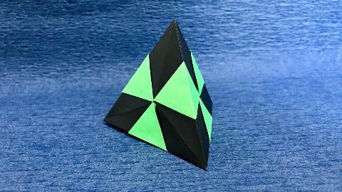 教你折纸"正四面体",完美的几何造型,治愈强迫症!