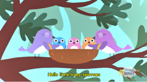 树顶家族英语儿歌 treetop family hello little baby sparrows