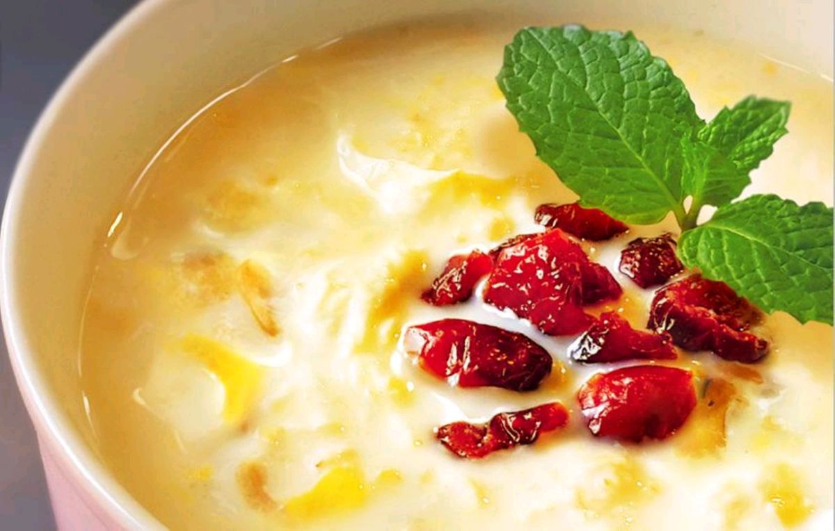 3燕麦牛奶蛋花粥