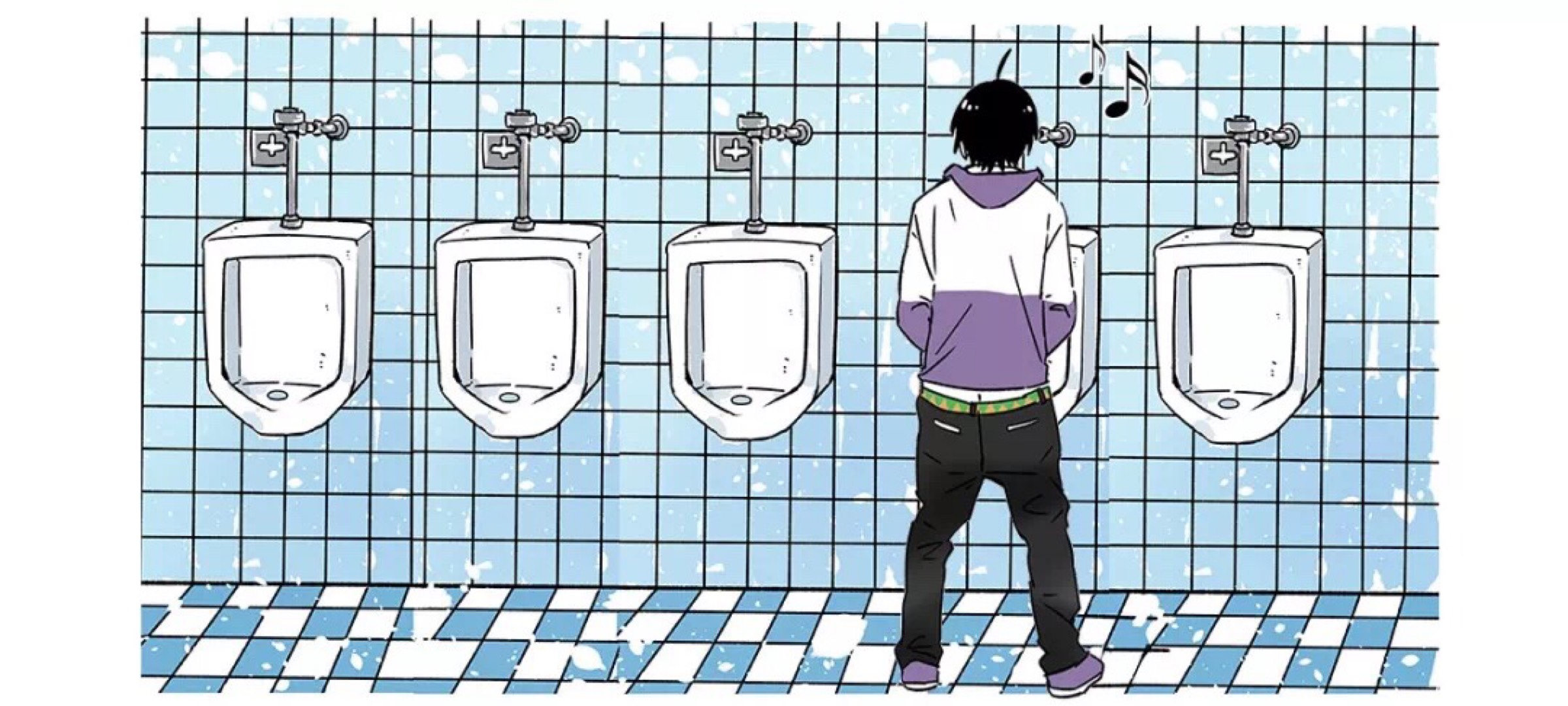 当你一个人进入空荡荡的男厕所 舒舒服服的时候 后面又来了一个陌生人