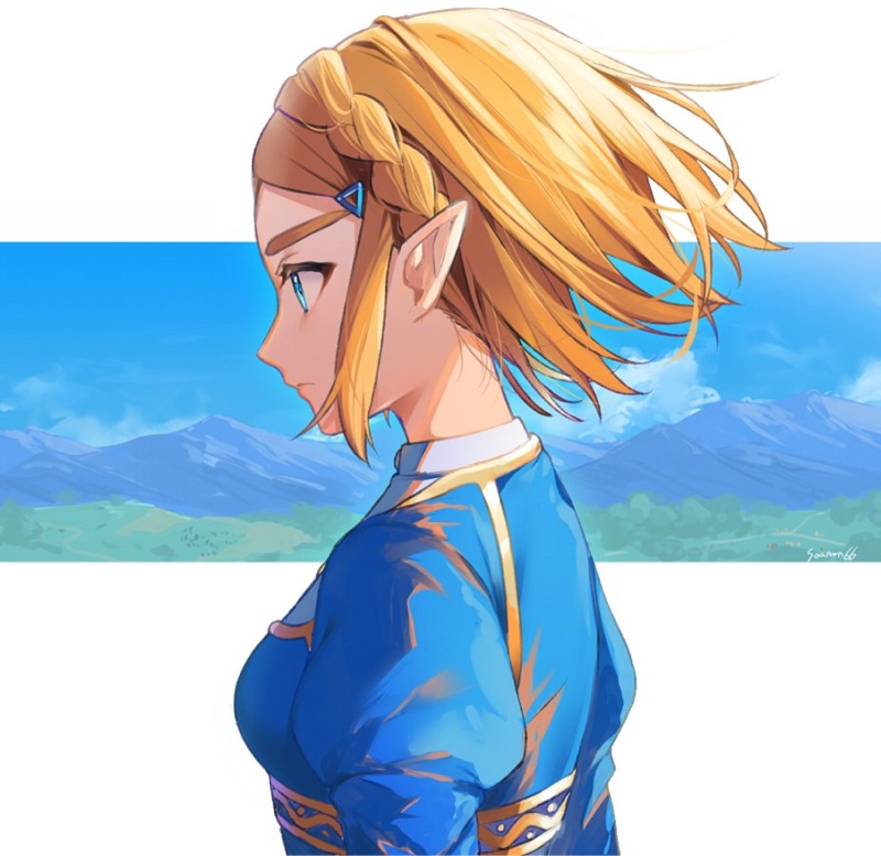 传说旷野之息续作的重磅炸弹,其中短发塞尔达公主一改之前的村姑形象