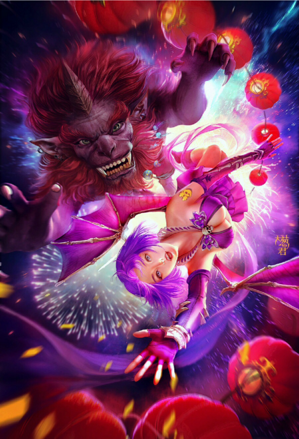 插画师大葱君作品集清爽秀美神韵犹如天使大神级古风画师