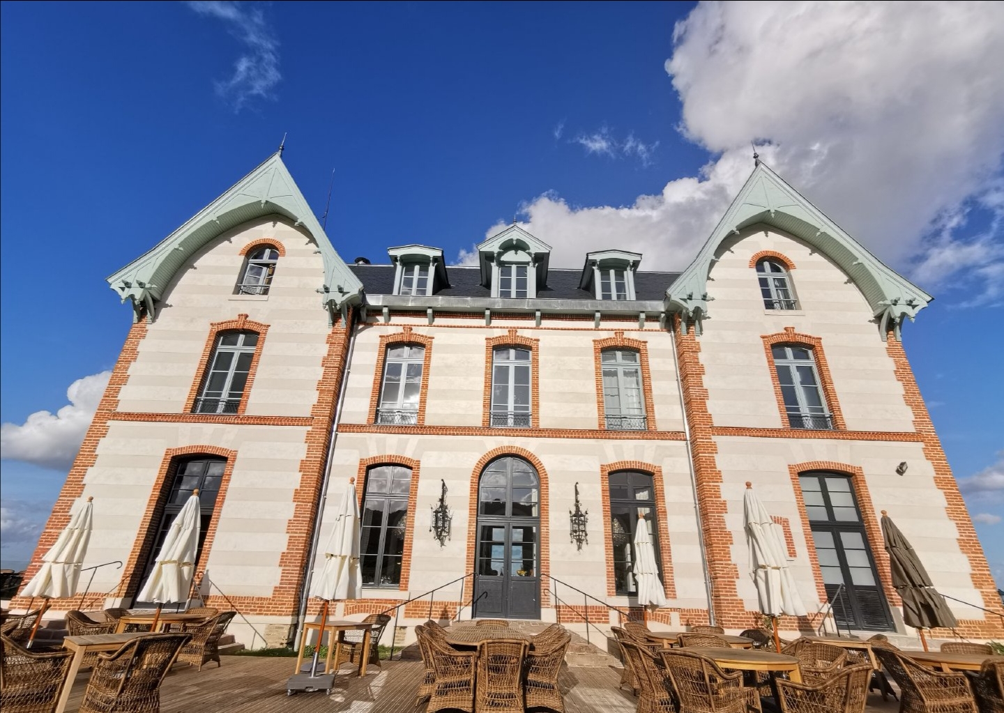 法国兰斯市香槟区最美古堡坐落在大片大片的葡萄园中