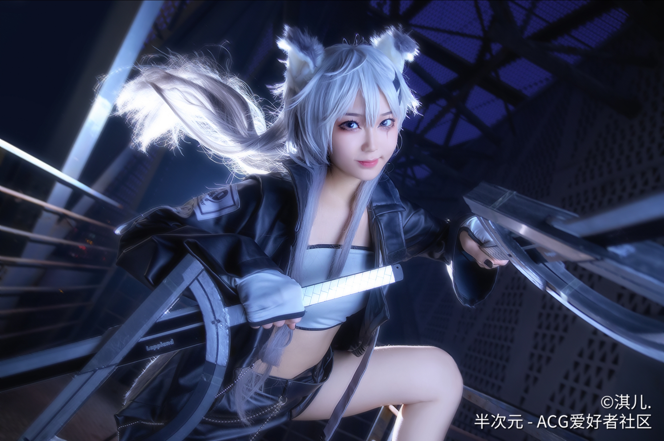 cos明日方舟拉普兰德兽耳小姐姐长腿大美女