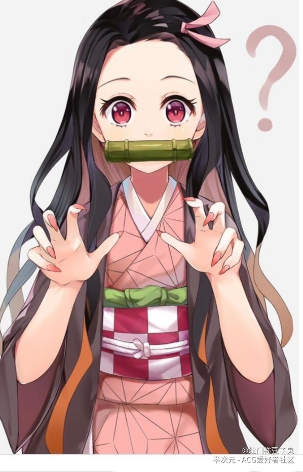 鬼灭之刃灶门祢豆子高清可爱萌妹子壁纸